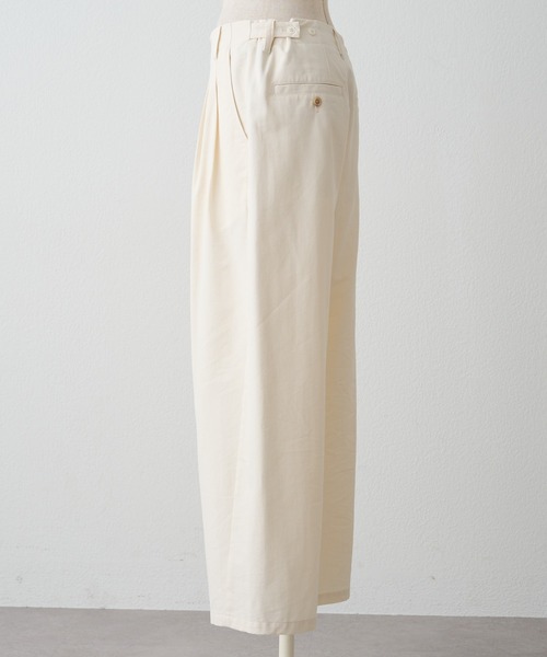PUAL CE CIN(ピュアルセシン)の「3タック チノスラックスパンツ(スラックス・レディース・アイボリー/キャメル/ブラック・FREE)」の16枚目の写真