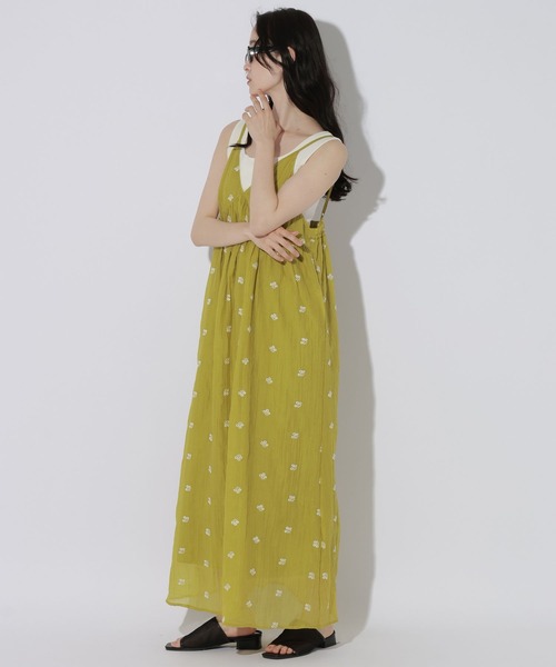 LAKOLE（ラコレ）の「楊柳刺繍キャミワンピース / 1051874（ワンピース・レディース・ライトグリーン/オフホワイト/ブラック・FREE）」の19枚目の写真