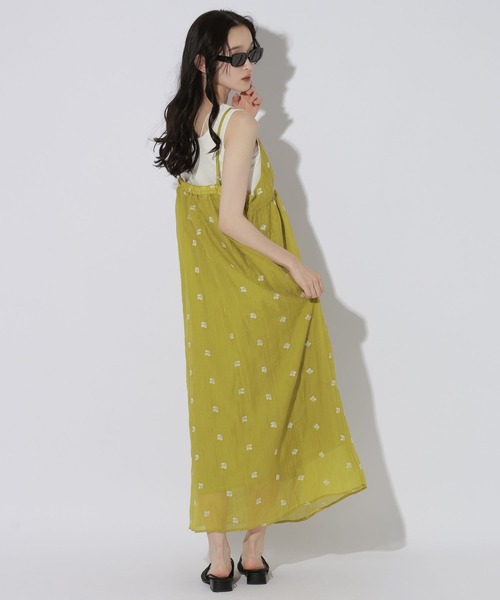 LAKOLE（ラコレ）の「楊柳刺繍キャミワンピース / 1051874（ワンピース・レディース・ライトグリーン/オフホワイト/ブラック・FREE）」の20枚目の写真