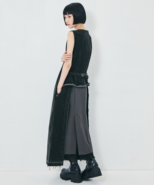 TOGA PULLA（トーガ　プルラ）の「【TOGA PULLA/トーガプルラ】Denim dress/デニムドレス（ワンピース・レディース・ブラック/ブルー・S/M）」の2枚目の写真