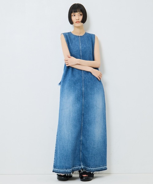 TOGA PULLA（トーガ　プルラ）の「【TOGA PULLA/トーガプルラ】Denim dress/デニムドレス（ワンピース・レディース・ブラック/ブルー・S/M）」の8枚目の写真