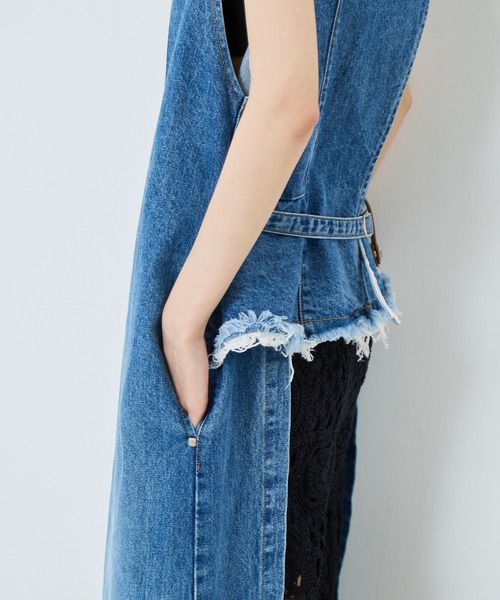 TOGA PULLA（トーガ　プルラ）の「【TOGA PULLA/トーガプルラ】Denim dress/デニムドレス（ワンピース・レディース・ブラック/ブルー・S/M）」の17枚目の写真