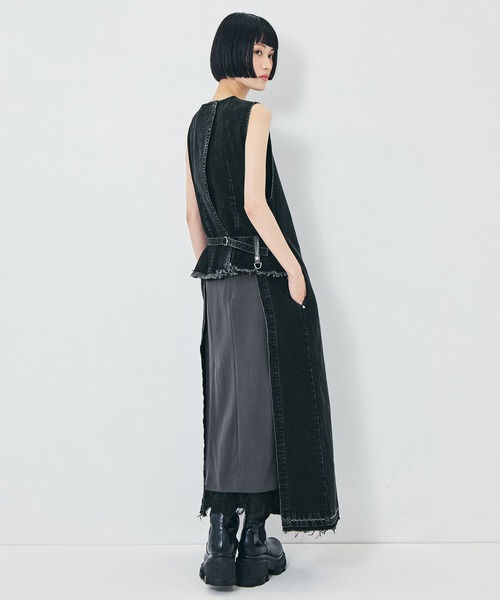TOGA PULLA（トーガ　プルラ）の「【TOGA PULLA/トーガプルラ】Denim dress/デニムドレス（ワンピース・レディース・ブラック/ブルー・S/M）」の6枚目の写真
