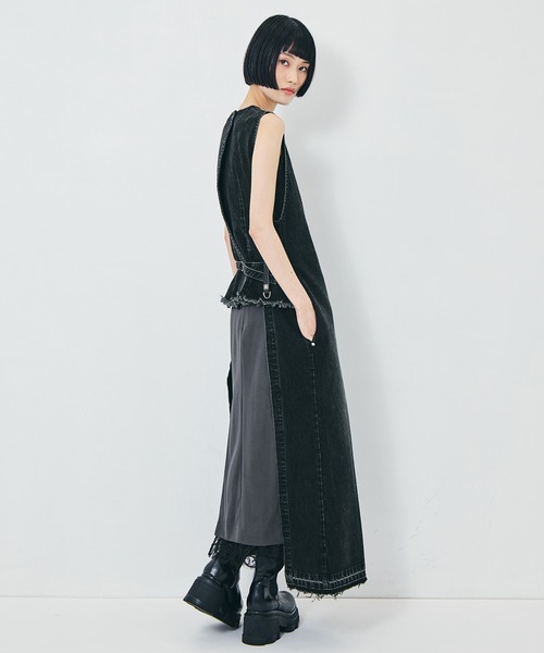 TOGA PULLA（トーガ　プルラ）の「【TOGA PULLA/トーガプルラ】Denim dress/デニムドレス（ワンピース・レディース・ブラック/ブルー・S/M）」の7枚目の写真