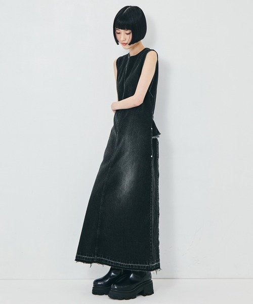 TOGA PULLA（トーガ　プルラ）の「【TOGA PULLA/トーガプルラ】Denim dress/デニムドレス（ワンピース・レディース・ブラック/ブルー・S/M）」の5枚目の写真