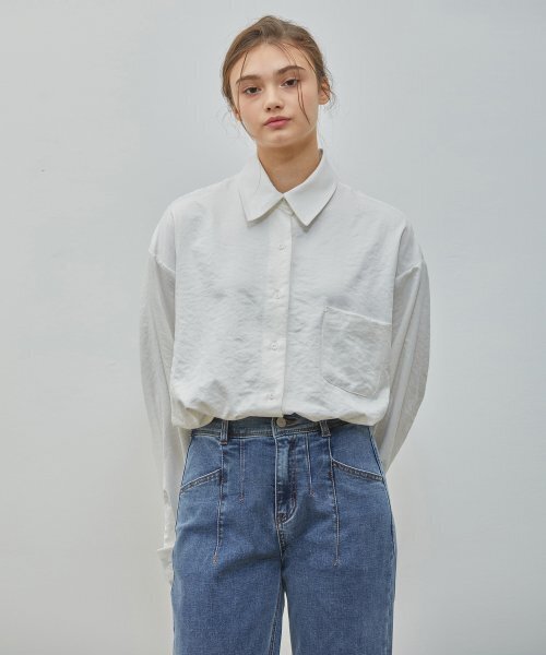 RYUL+WAI(リュルアンドワイ)の「ハイウエストバックバンドデニムロングパンツブルー(デニムパンツ・レディース・その他・SMALL/MEDIUM)」の3枚目の写真