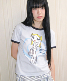 PPG GIRL RINGER TEE SKY BLUE