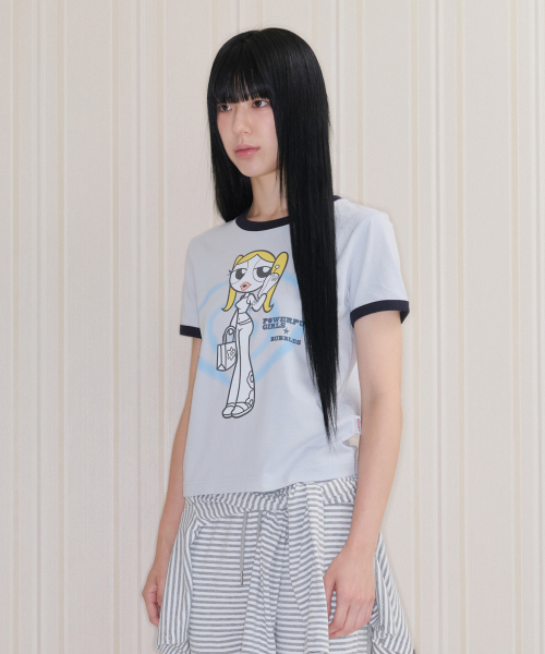 AMESWORLDWIDE(アメスワールドワイド)の「PPG GIRL RINGER TEE SKY BLUE(Tシャツ/カットソー・レディース・その他・FREE)」の3枚目の写真