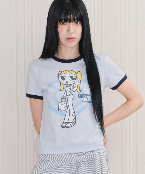 AMESWORLDWIDE(アメスワールドワイド)の「PPG GIRL RINGER TEE SKY BLUE(Tシャツ/カットソー・レディース・その他・FREE)」の7枚目の写真