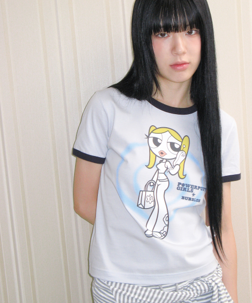 AMESWORLDWIDE(アメスワールドワイド)の「PPG GIRL RINGER TEE SKY BLUE(Tシャツ/カットソー・レディース・その他・FREE)」の8枚目の写真