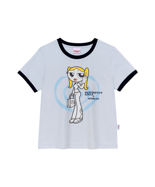 AMESWORLDWIDE(アメスワールドワイド)の「PPG GIRL RINGER TEE SKY BLUE(Tシャツ/カットソー・レディース・その他・FREE)」の10枚目の写真