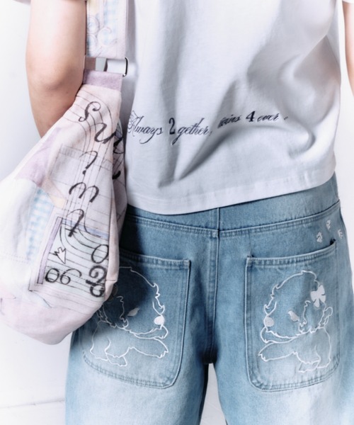 twins(nemne store)(ツインズ)の「twin puppies buggy jorts(その他パンツ・レディース・ライトブルー・SMALL/MEDIUM)」の2枚目の写真