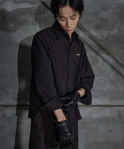 LANDNESS（ランドネス）の「【LANDNESS/ランドネス】Metal Plate Slim Fit Shirt／メタルプレートスリムフィットシャツ（シャツ/ブラウス・メンズ・ホワイト/ブラック/チャコールグレー・S/M/L）」の15枚目の写真