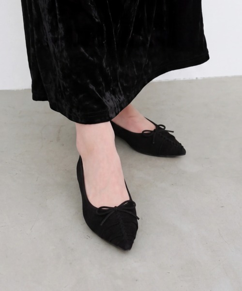 Launa lea(ラウナレア)の「【26秋冬】ソフトシャーリングフラットパンプス(0636)(パンプス・レディース・ブラック系その他/レッド/レオパード/ブラウン・22.0cm/22.5cm/23.0cm/24.0cm/23.5cm/24.5cm/25.0cm)」の8枚目の写真
