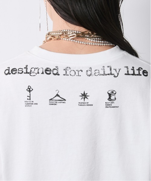 CHIC STYLE(シックスタイル)の「ロゴプリントロングスリーブTシャツ<大きいサイズ有>シックスタイル(Tシャツ/カットソー・レディース・オフホワイト/スミクロ・5L/4L/3L/LL/L/M)」の13枚目の写真