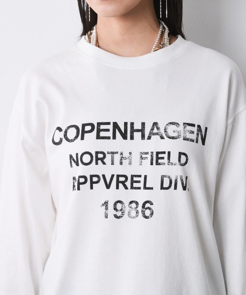 CHIC STYLE(シックスタイル)の「ロゴプリントロングスリーブTシャツ<大きいサイズ有>シックスタイル(Tシャツ/カットソー・レディース・オフホワイト/スミクロ・5L/4L/3L/LL/L/M)」の14枚目の写真