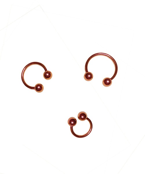 MORPH(モルフ)の「MORPH モルフ サーキュラー CCB ボディーピアス 16ゲージ 6mm~12mm(ピアス(片耳用)・メンズ・コーラルピンク・6/8/10/12)」の2枚目の写真