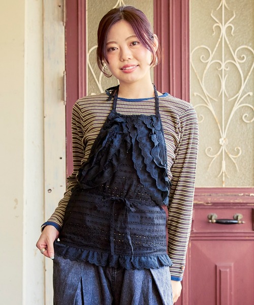 MARKEY'S(マーキーズ)の「ツイストリブBDカットソー/おとな(Tシャツ/カットソー・レディース・ブルー系1/ブラック系1/レッド系1・160)」の7枚目の写真