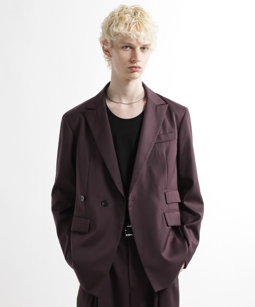 HARE(ハレ)の「【SET UP対応】パワーショルダージャケット(HARE)(テーラードジャケット・メンズ・ブラック/パープル・MEDIUM/SMALL)」の20枚目の写真