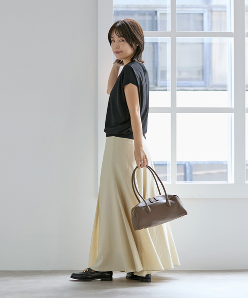 La TOTALITE(ラトータリテ)の「《追加3》【洗える】接触冷感ウォッシャブルフレンチプルオーバー(ニット/セーター・レディース・ベージュ/ブラック/ホワイト・FREE)」の21枚目の写真