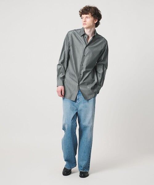 LOEFF(ロエフ)の「<LOEFF>ストライプ レギュラーカラー シャツ MENS(シャツ/ブラウス・メンズ・ケリーグリーン・2/1)」の4枚目の写真