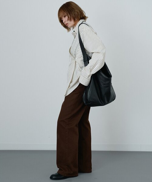 Whim Gazette(ウィムガゼット)の「〈WEB限定〉【Nuition】ストライプ2WAYシャツ(シャツ/ブラウス・レディース・ブルー/アイボリー・FREE)」の9枚目の写真