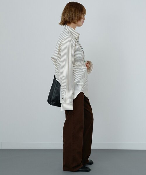 Whim Gazette(ウィムガゼット)の「〈WEB限定〉【Nuition】ストライプ2WAYシャツ(シャツ/ブラウス・レディース・ブルー/アイボリー・FREE)」の11枚目の写真
