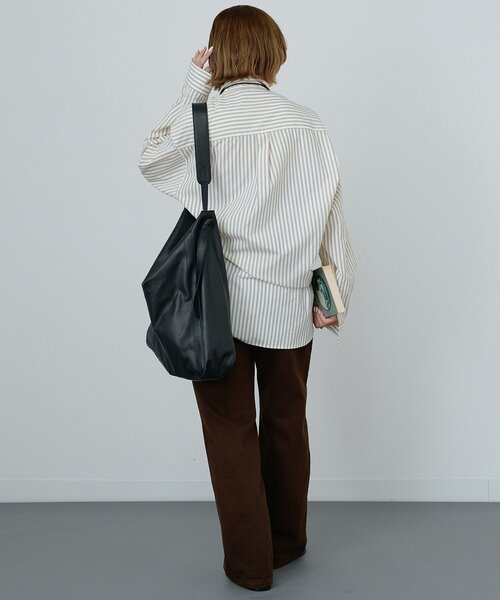 Whim Gazette(ウィムガゼット)の「〈WEB限定〉【Nuition】ストライプ2WAYシャツ(シャツ/ブラウス・レディース・ブルー/アイボリー・FREE)」の10枚目の写真