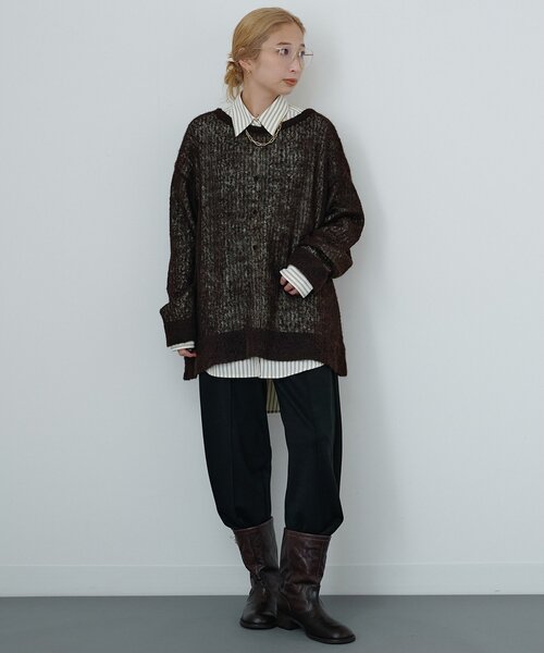 Whim Gazette(ウィムガゼット)の「〈WEB限定〉【Nuition】ストライプ2WAYシャツ(シャツ/ブラウス・レディース・ブルー/アイボリー・FREE)」の20枚目の写真