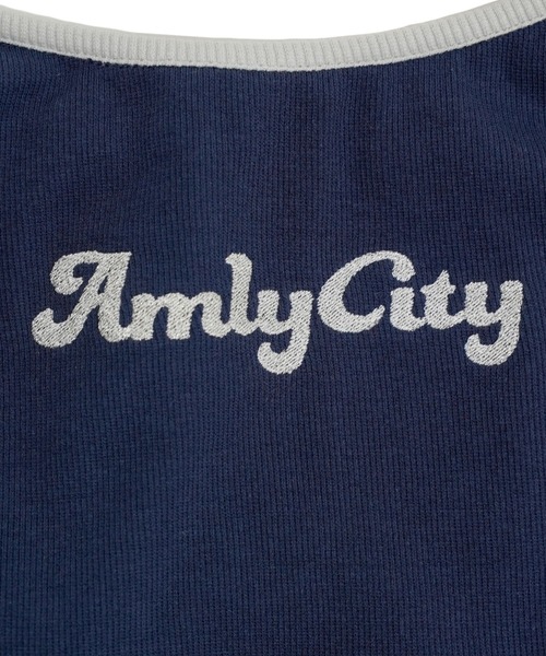 Amly City(アンリーシティ)の「ショルダーリボンラメ刺繍キャミソール<カップ付き>(キャミソール・レディース・ボルドー/ピンク/ネイビー・M/S)」の8枚目の写真