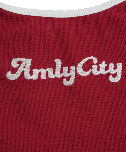 Amly City(アンリーシティ)の「ショルダーリボンラメ刺繍キャミソール<カップ付き>(キャミソール・レディース・ボルドー/ピンク/ネイビー・M/S)」の10枚目の写真