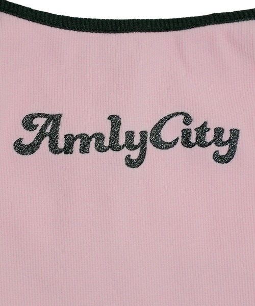 Amly City(アンリーシティ)の「ショルダーリボンラメ刺繍キャミソール<カップ付き>(キャミソール・レディース・ボルドー/ピンク/ネイビー・M/S)」の9枚目の写真