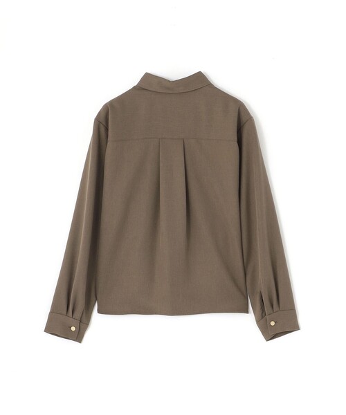 EPOCA(エポカ)の「【EPOCA STORIA】ツイルストレッチブラウス《WEB&EPOCA THE SHOP店舗限定》(シャツ/ブラウス・レディース・グレー系その他2/ブラウン・40)」の3枚目の写真