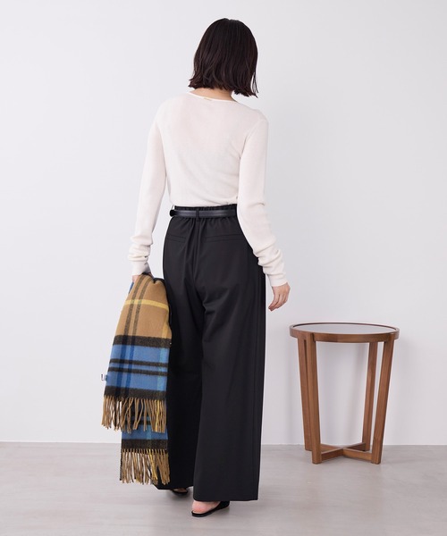 MICA&DEAL（マイカ＆ディール）の「テンセルカシミヤリブニットプルオーバー（ニット/セーター・レディース・グレー/ブラック/オフホワイト・FREE）」の12枚目の写真