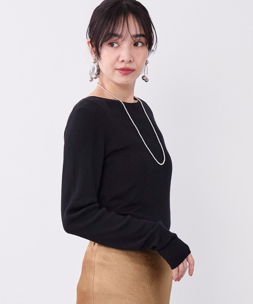 MICA&DEAL（マイカ＆ディール）の「テンセルカシミヤリブニットプルオーバー（ニット/セーター・レディース・グレー/ブラック/オフホワイト・FREE）」の16枚目の写真