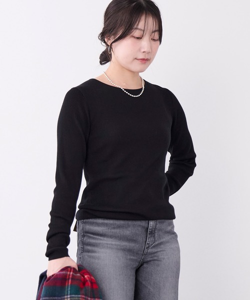 MICA&DEAL（マイカ＆ディール）の「テンセルカシミヤリブニットプルオーバー（ニット/セーター・レディース・グレー/ブラック/オフホワイト・FREE）」の18枚目の写真