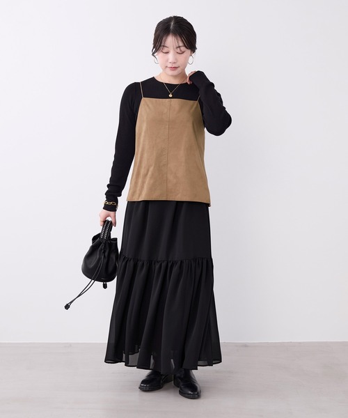 MICA&DEAL（マイカ＆ディール）の「テンセルカシミヤリブニットプルオーバー（ニット/セーター・レディース・グレー/ブラック/オフホワイト・FREE）」の20枚目の写真