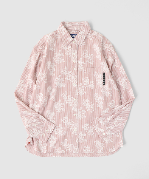 BOTT(ボット)の「BoTT / ボット Flower Striped Shirt(シャツ/ブラウス・メンズ・レッド/ブルー・LARGE/MEDIUM)」の2枚目の写真