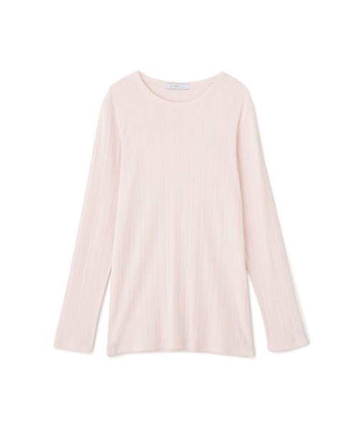 ETRE TOKYO（エトレトウキョウ）の「アイレットクル－ネックロンTee（Tシャツ/カットソー・レディース・ライトピンク/ホワイト/グレー・FREE）」の16枚目の写真