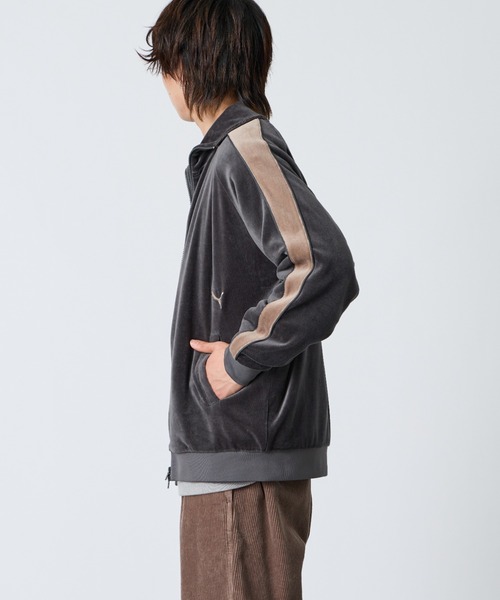 PUMA（プーマ）の「【WEB先行予約】[PUMA/プーマ] 別注 T7 ベロアトラックジャケット（ジャージ・レディース・キャメル/グレー・XS/S/M/L/XL）」の9枚目の写真