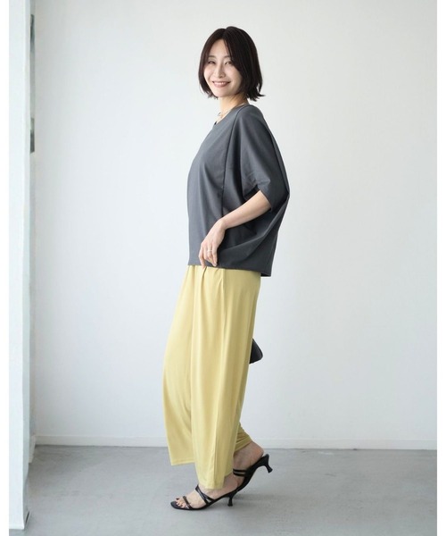 Ehre style(エーレスタイル)の「暑さを乗り切るゆるてろセットアップ(セットアップ・レディース・ネイビー/ブラック/マスタード・FREE)」の19枚目の写真