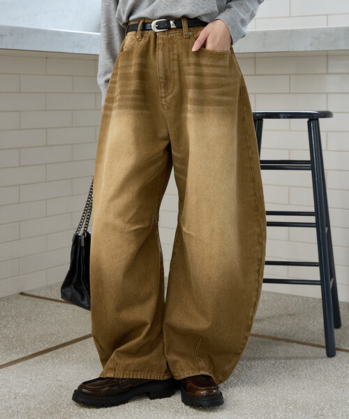 GAP(ギャップ)の「PUBLUX × GAP/ギャップ <セットアップ対応>別注 カーブパンツ 限定展開(デニムパンツ・メンズ・インディゴブルー/ブラック/キャメル/レオパード・LARGE/SMALL/MEDIUM)」の1枚目の写真