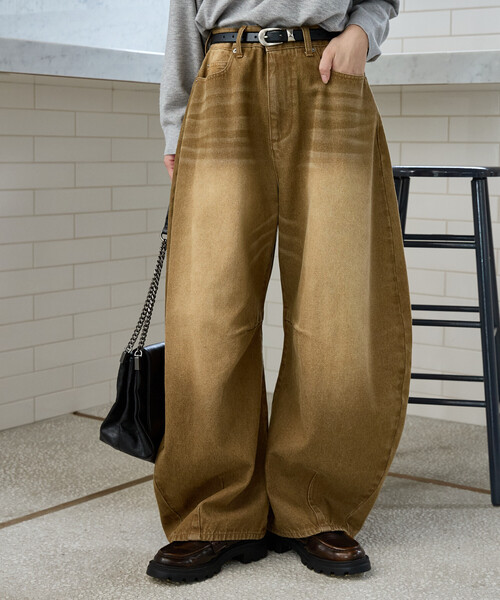 GAP(ギャップ)の「PUBLUX × GAP/ギャップ <セットアップ対応>別注 カーブパンツ 限定展開(デニムパンツ・メンズ・インディゴブルー/ブラック/キャメル/レオパード・LARGE/SMALL/MEDIUM)」の6枚目の写真