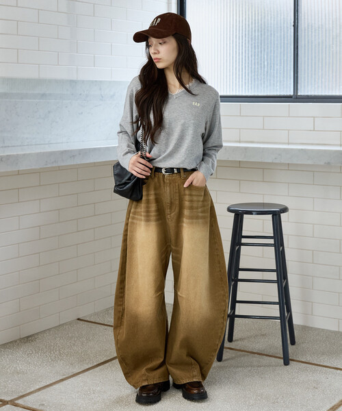 GAP(ギャップ)の「PUBLUX × GAP/ギャップ <セットアップ対応>別注 カーブパンツ 限定展開(デニムパンツ・メンズ・インディゴブルー/ブラック/キャメル/レオパード・LARGE/SMALL/MEDIUM)」の8枚目の写真