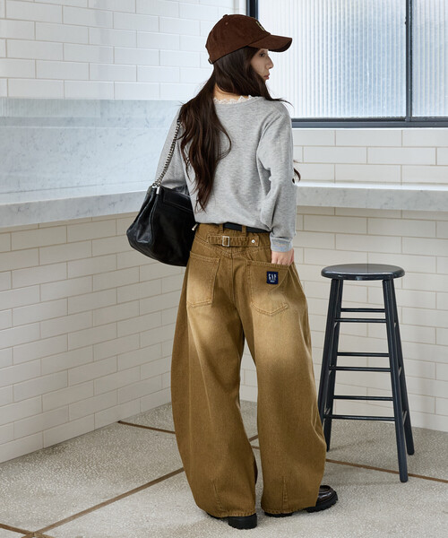 GAP(ギャップ)の「PUBLUX × GAP/ギャップ <セットアップ対応>別注 カーブパンツ 限定展開(デニムパンツ・メンズ・インディゴブルー/ブラック/キャメル/レオパード・LARGE/SMALL/MEDIUM)」の10枚目の写真