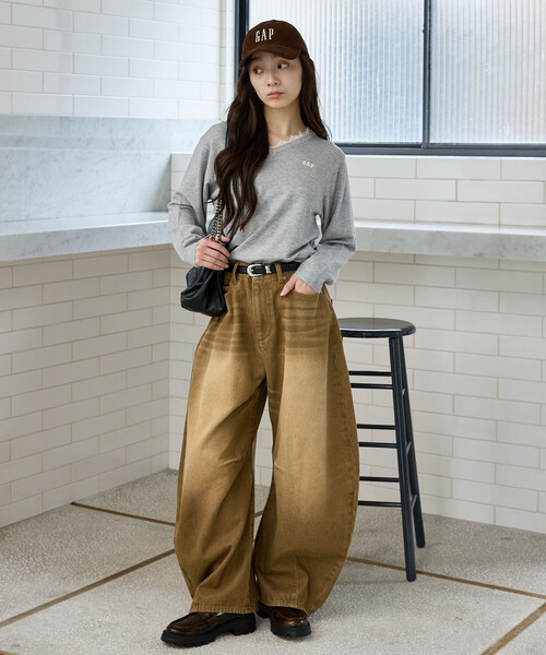 GAP(ギャップ)の「PUBLUX × GAP/ギャップ <セットアップ対応>別注 カーブパンツ 限定展開(デニムパンツ・メンズ・インディゴブルー/ブラック/キャメル/レオパード・LARGE/SMALL/MEDIUM)」の11枚目の写真