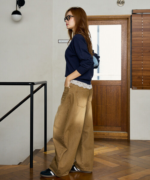 GAP(ギャップ)の「PUBLUX × GAP/ギャップ <セットアップ対応>別注 カーブパンツ 限定展開(デニムパンツ・メンズ・インディゴブルー/ブラック/キャメル/レオパード・LARGE/SMALL/MEDIUM)」の16枚目の写真