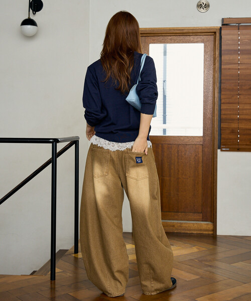 GAP(ギャップ)の「PUBLUX × GAP/ギャップ <セットアップ対応>別注 カーブパンツ 限定展開(デニムパンツ・メンズ・インディゴブルー/ブラック/キャメル/レオパード・LARGE/SMALL/MEDIUM)」の17枚目の写真