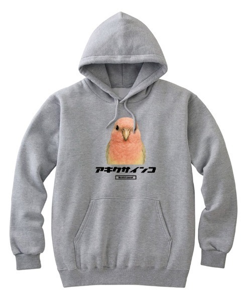 Moftique(モフティック)の「Moftique(モフティック) プルパーカー スウェット 裏毛 アキクサインコ 鳥 ペット アニマル プリント トップス メンズ ユニセックス(パーカー・メンズ・ブラック/ヘザーグレー/ホワイト・L/M/XL)」の3枚目の写真