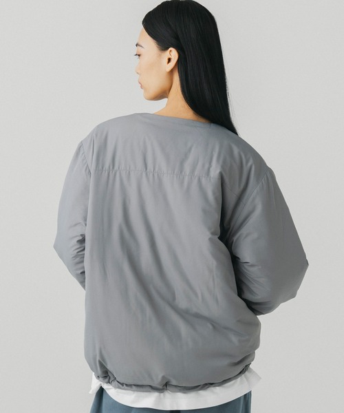 +phenix(プラスフェニックス)の「+phenix(プラスフェニックス)PADDED LINER JACKET / 中綿入りライナージャケット(ノーカラージャケット・メンズ・グレー/ブラウン/ブラック・M/L)」の22枚目の写真
